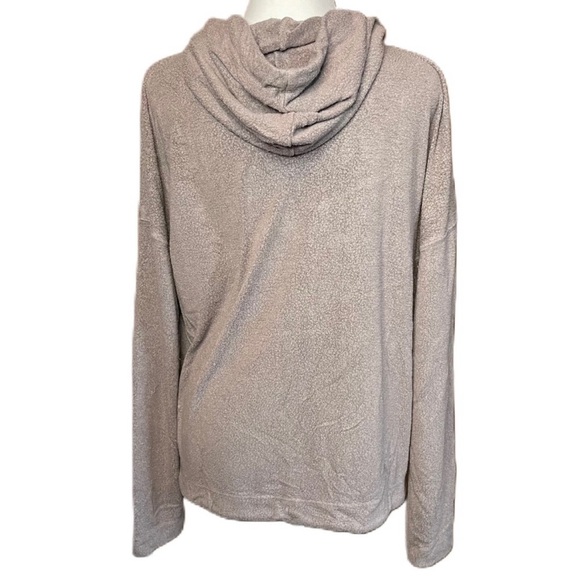 Fila Women’s Taupe Adjustable Cowl Neck Hooded Sweatshirt Hoodie Medium - Picture 4 of 11